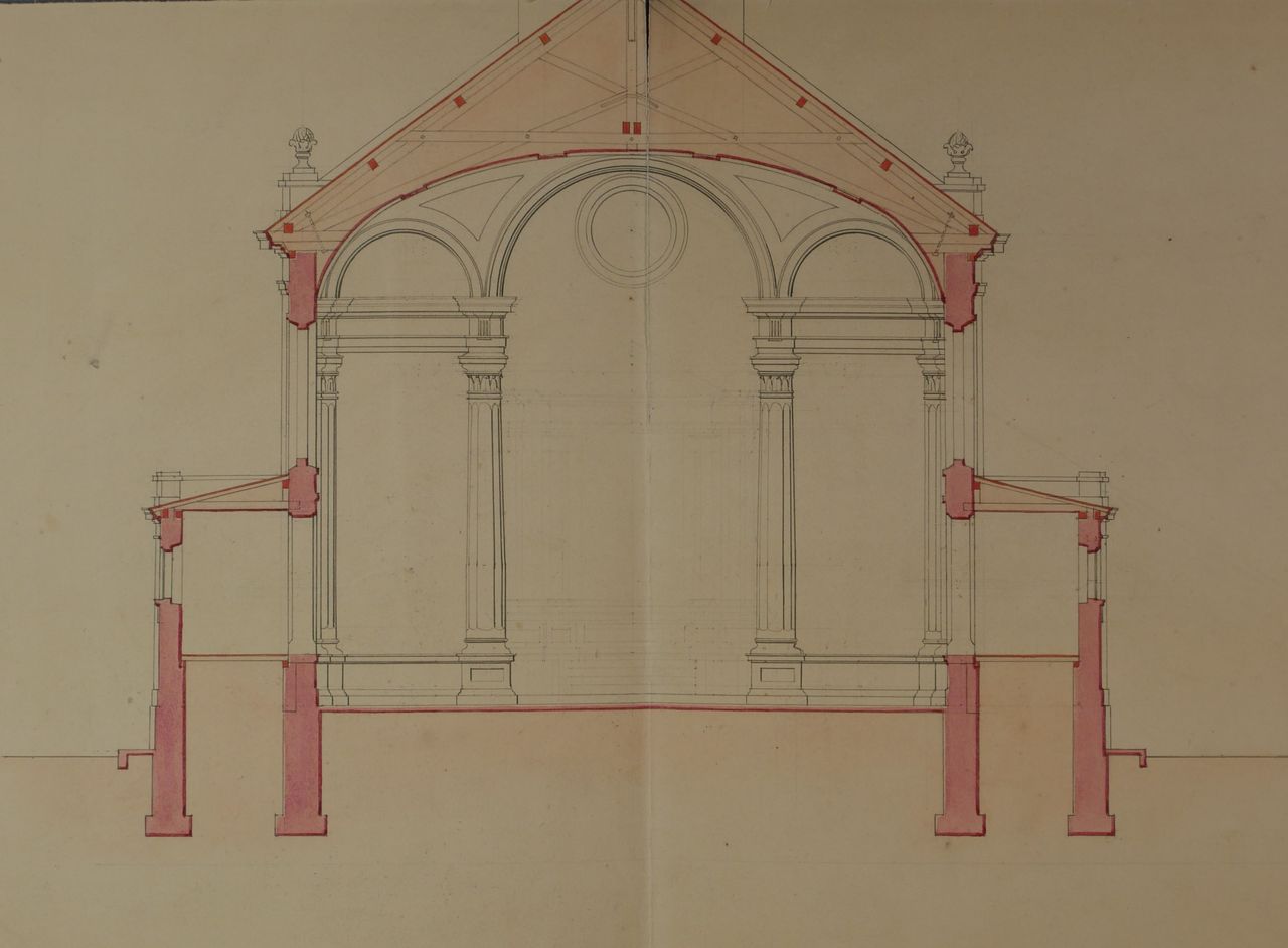 Projet non exécutés de Jean-Baptiste Schacre pour le chevet de la synagogue : fig. 141 et 142 - s.d.